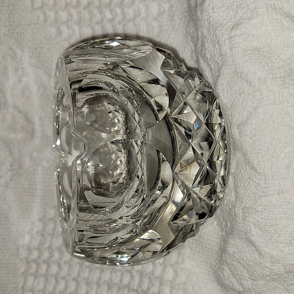 Crystal Vintage signed Ashtray. Lovely design.